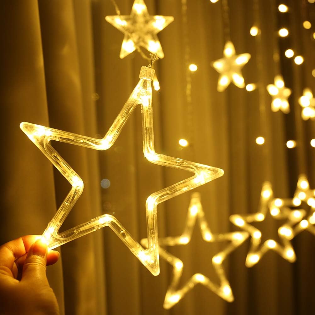 Led Curtain Crescent/Star and Star only light string