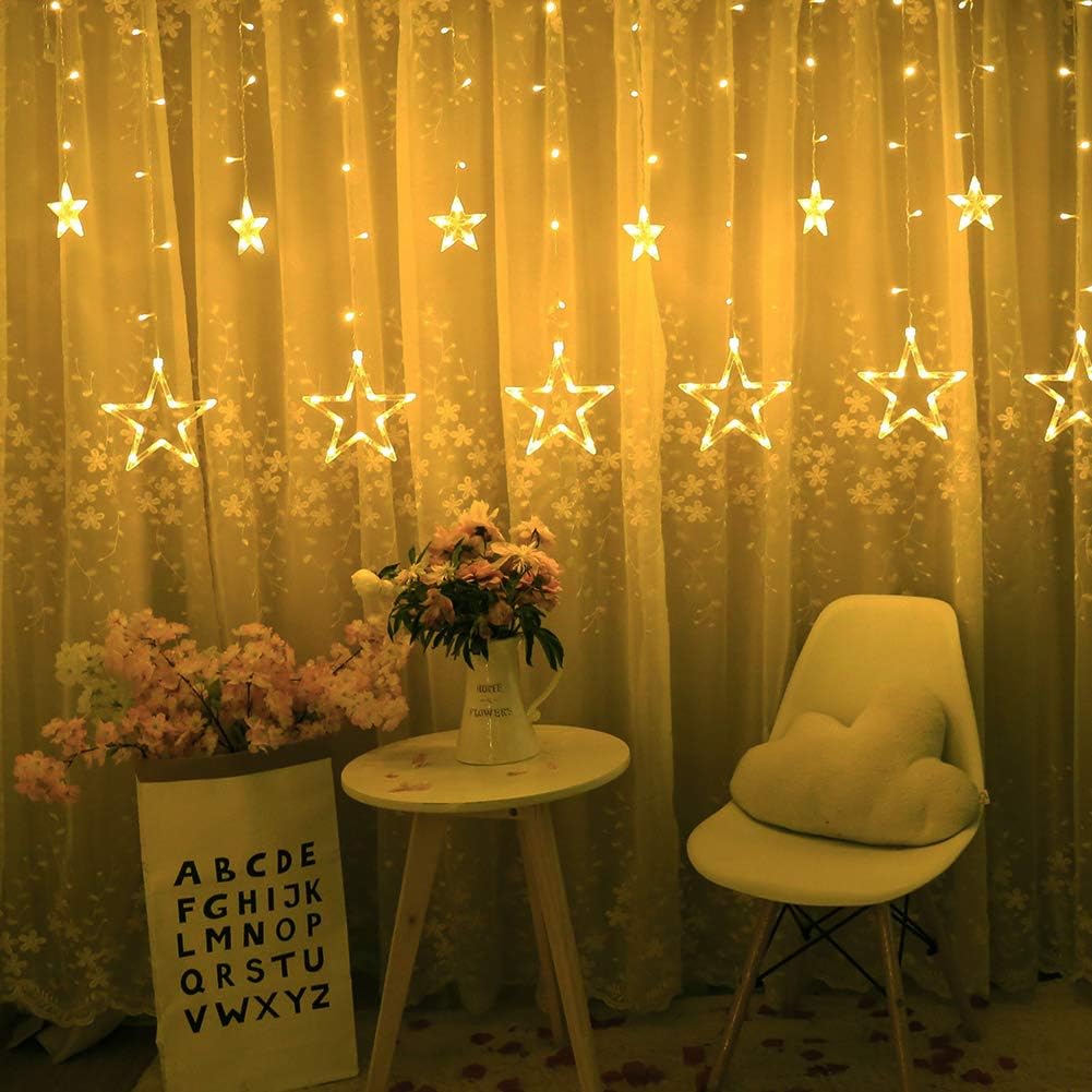 Led Curtain Crescent/Star and Star only light string