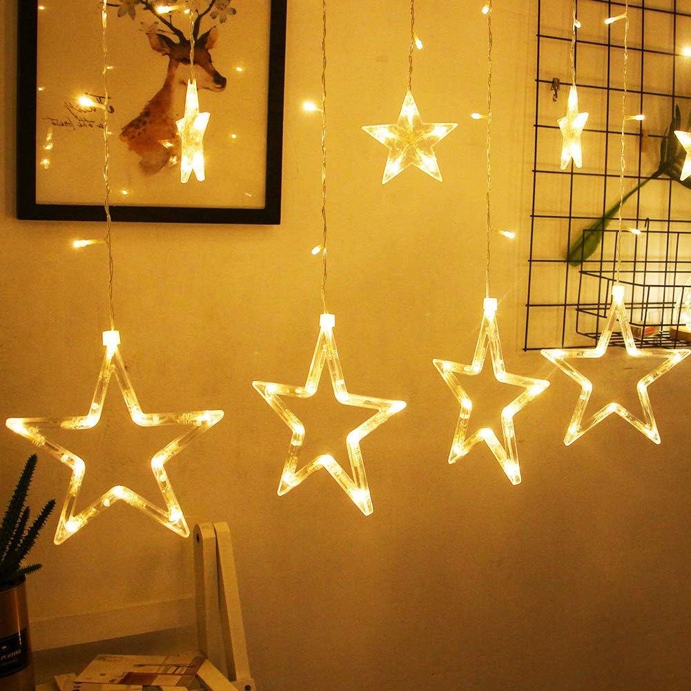 Led Curtain Crescent/Star and Star only light string