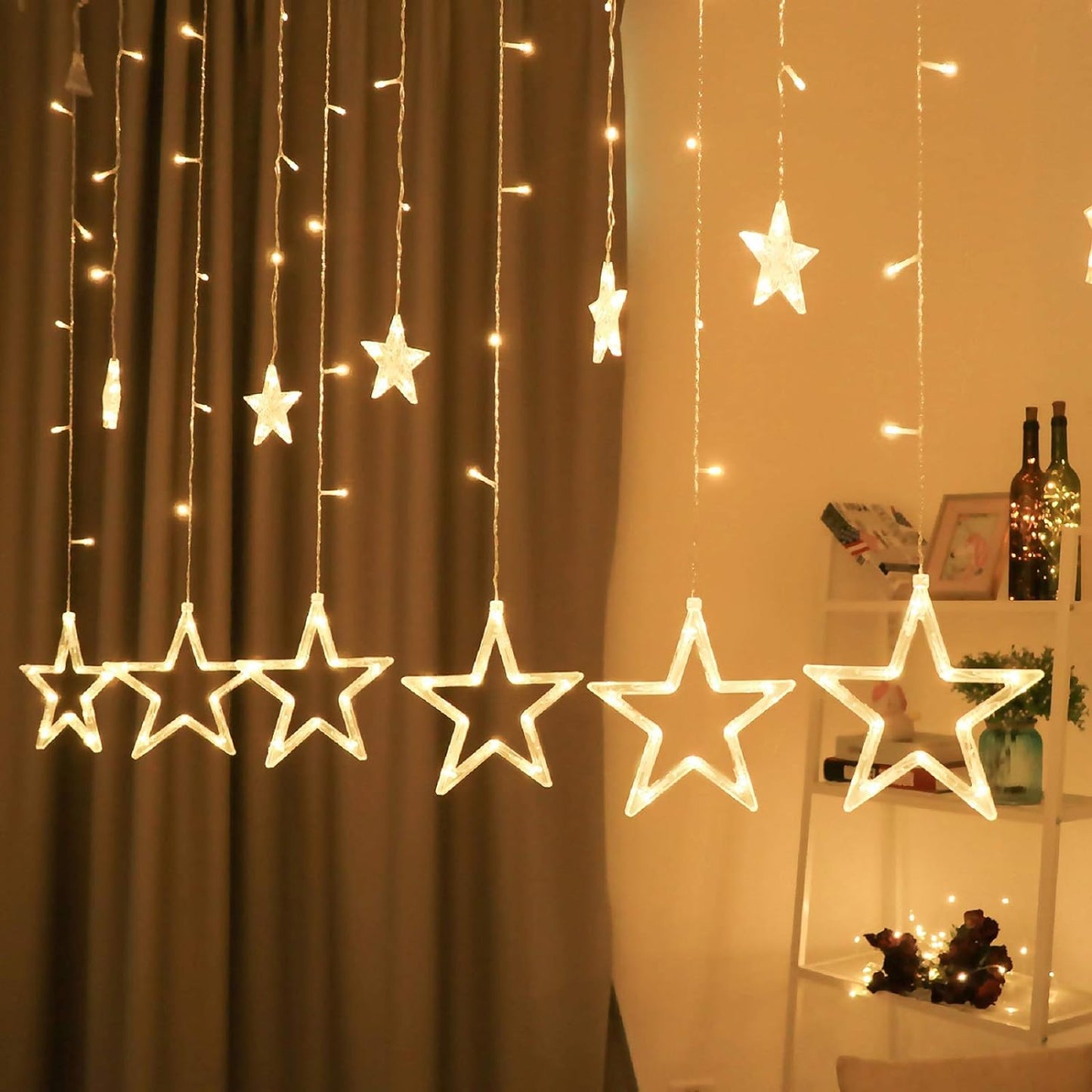 Led Curtain Crescent/Star and Star only light string