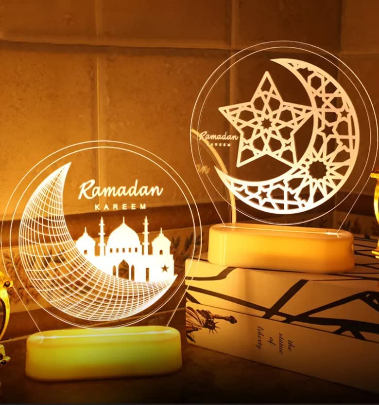 3D Ramadan Kareem Light (Crescent/Mosque)