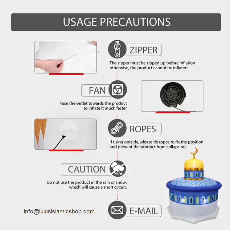 Mosque Inflatable (Dome of the Rock) 60 x 60 x 72 inches